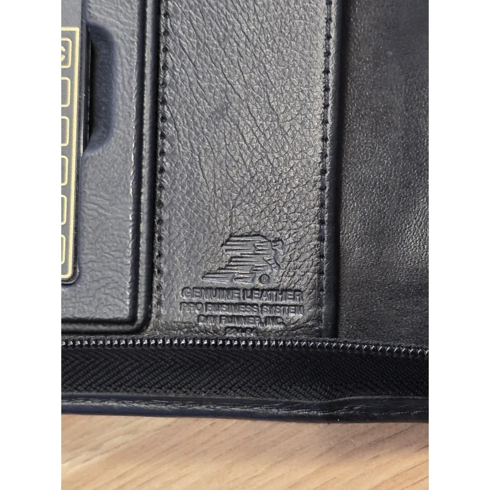 Vintage Day Runner Pro Business System 22464 Black Leather 7-Ring Binder Planner